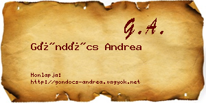 Göndöcs Andrea névjegykártya